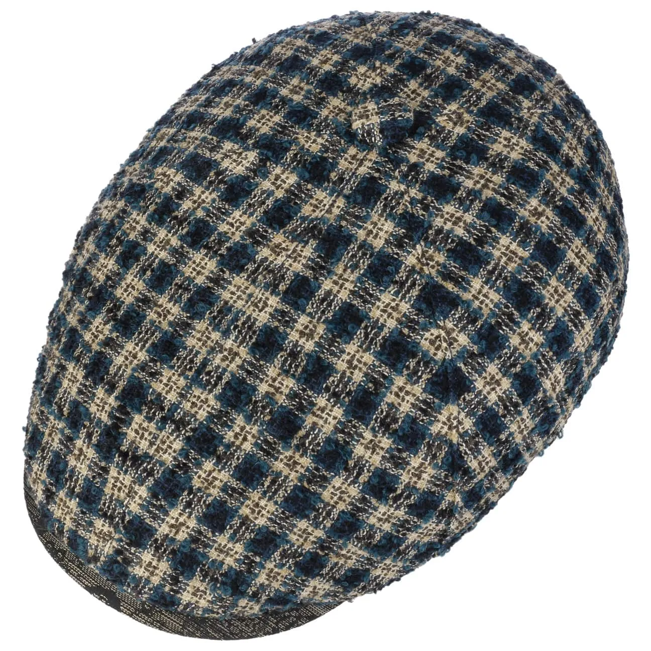 Landio Boucle Check Flat Cap by Alfonso D'Este