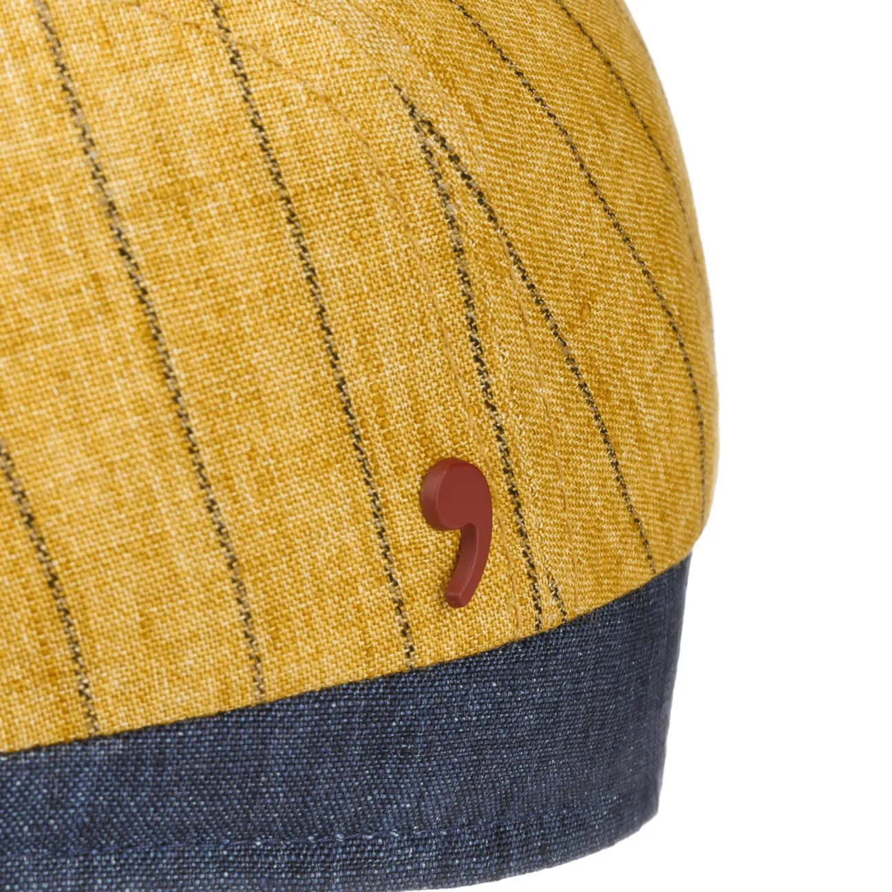Linen Stripes Flat Cap by Alfonso D'Este