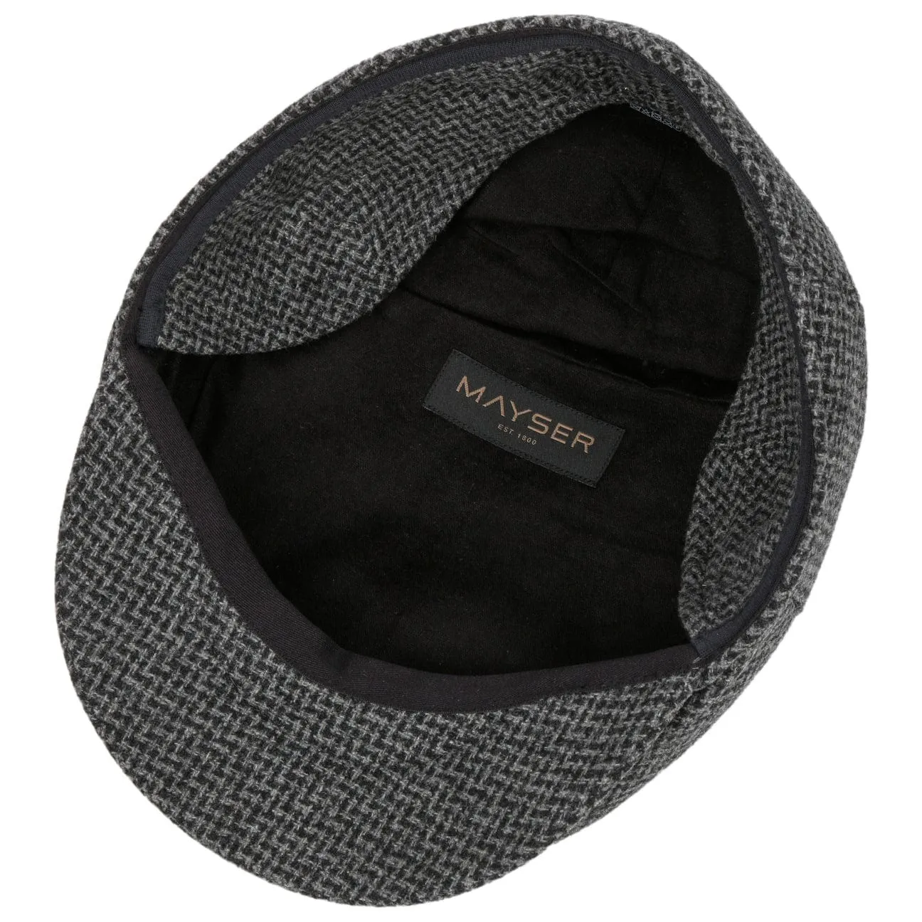 Merlino Zigzag Flat Cap with Ear Flaps by Mayser