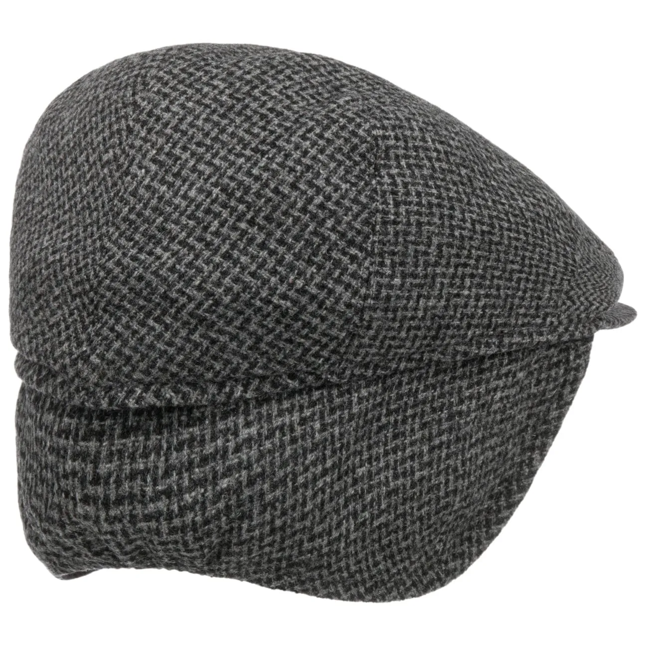 Merlino Zigzag Flat Cap with Ear Flaps by Mayser