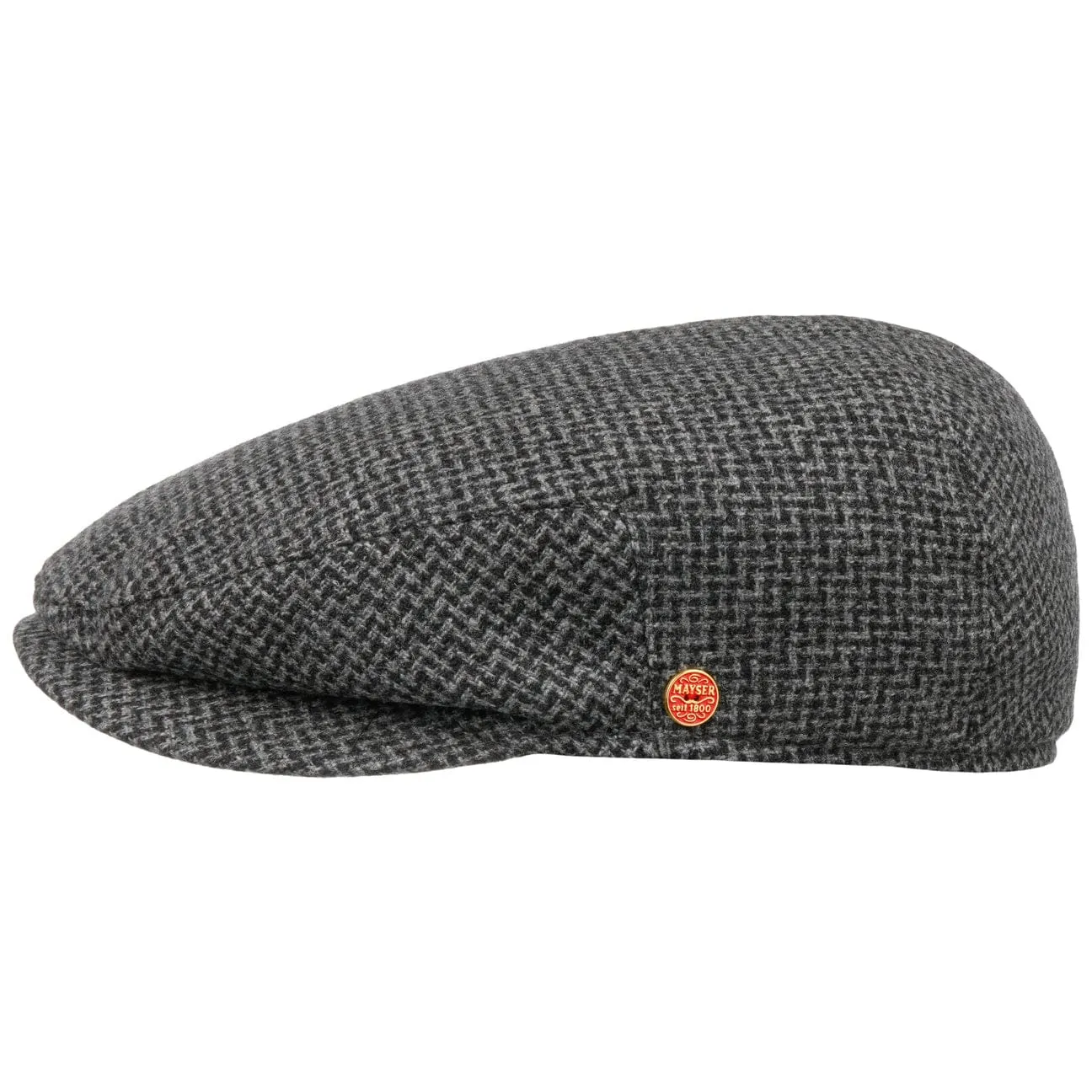 Merlino Zigzag Flat Cap with Ear Flaps by Mayser