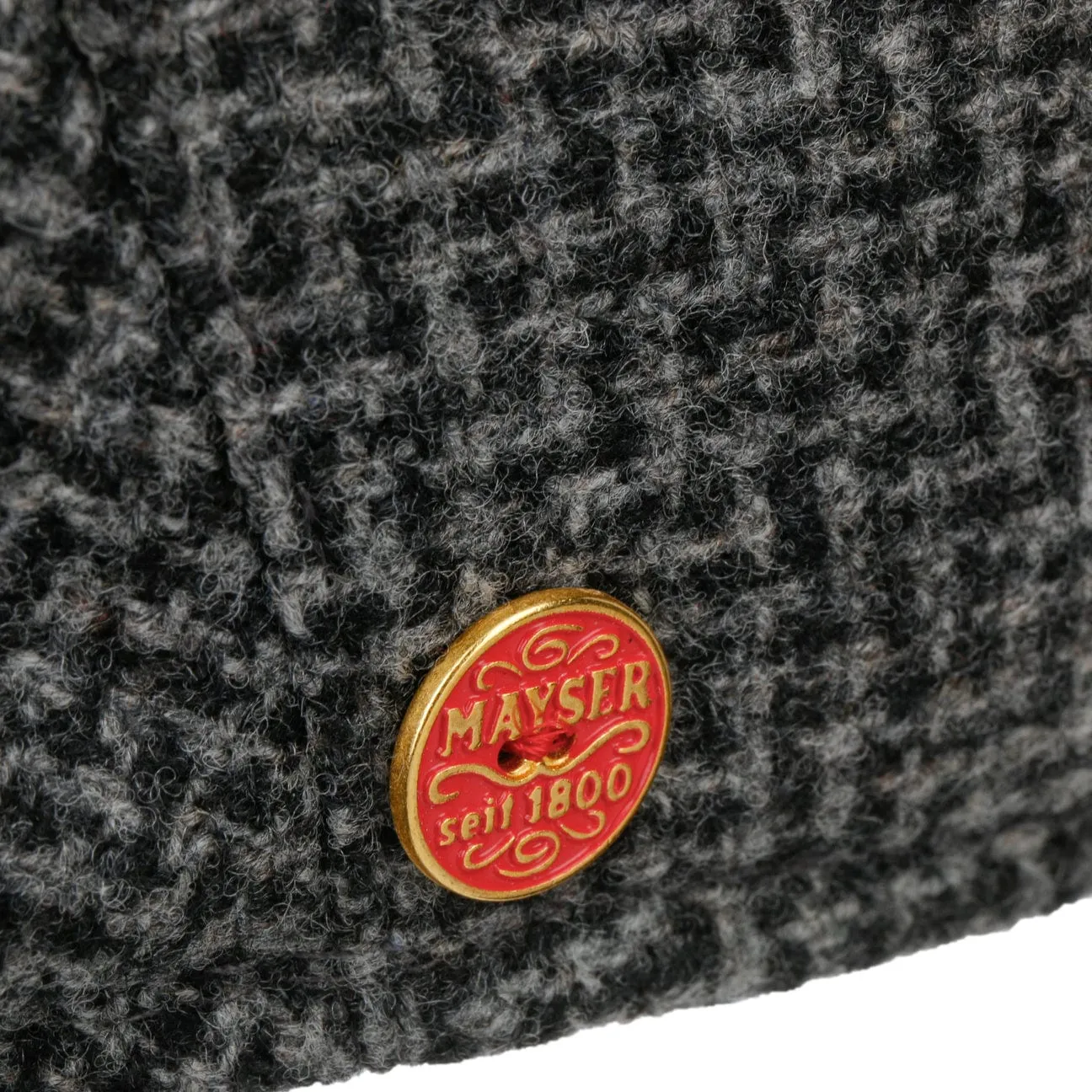 Merlino Zigzag Flat Cap with Ear Flaps by Mayser