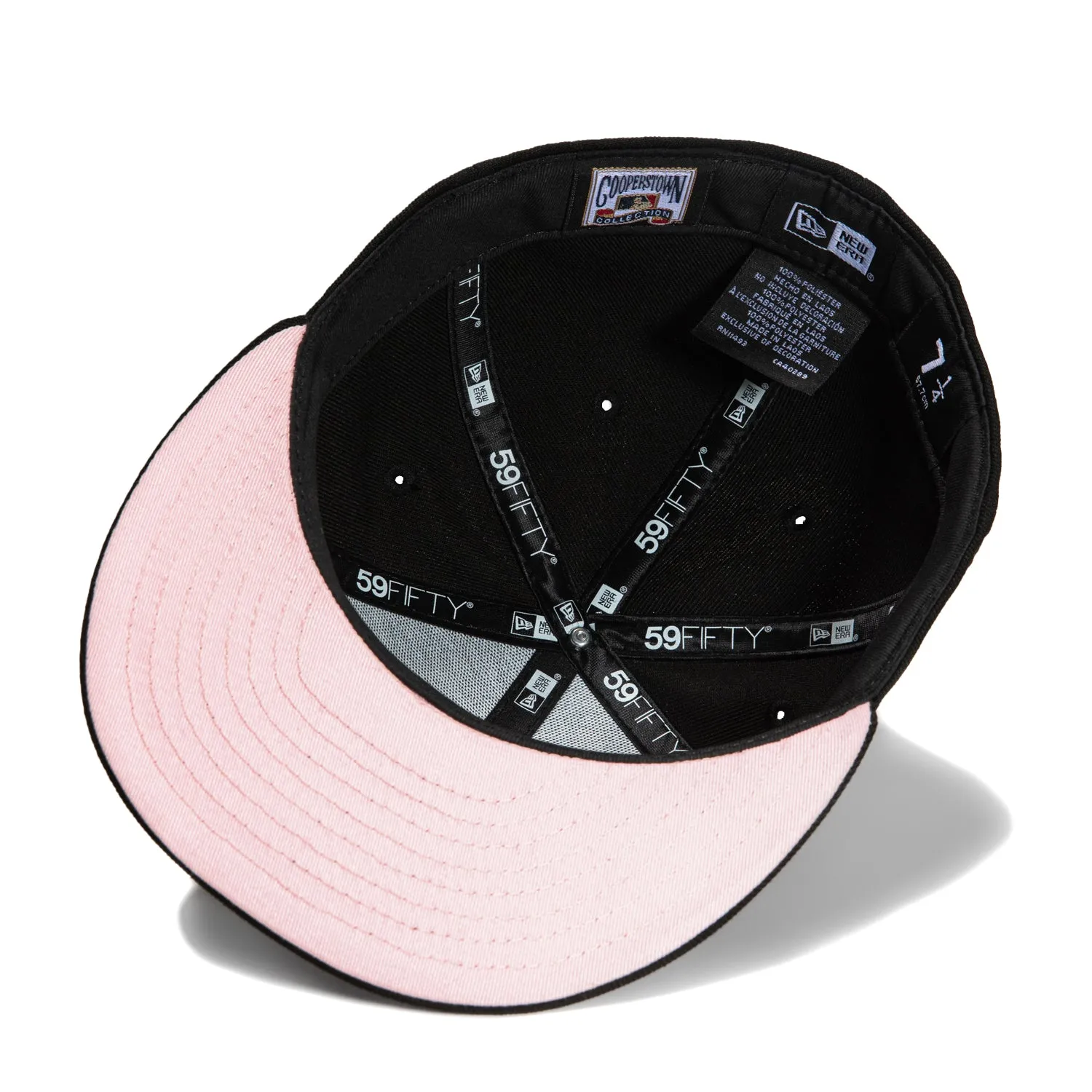 New Era 59Fifty Cookies and Cream Brooklyn Dodgers Ebbets Field Patch Pink UV Hat - Black. White