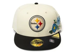 New Era Tonal Florals Pittsburg Steelers Fitted Hat xld