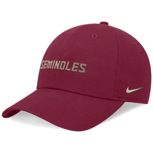 Nike Seminoles Adjustable Unstructured Club Cap - Garnet