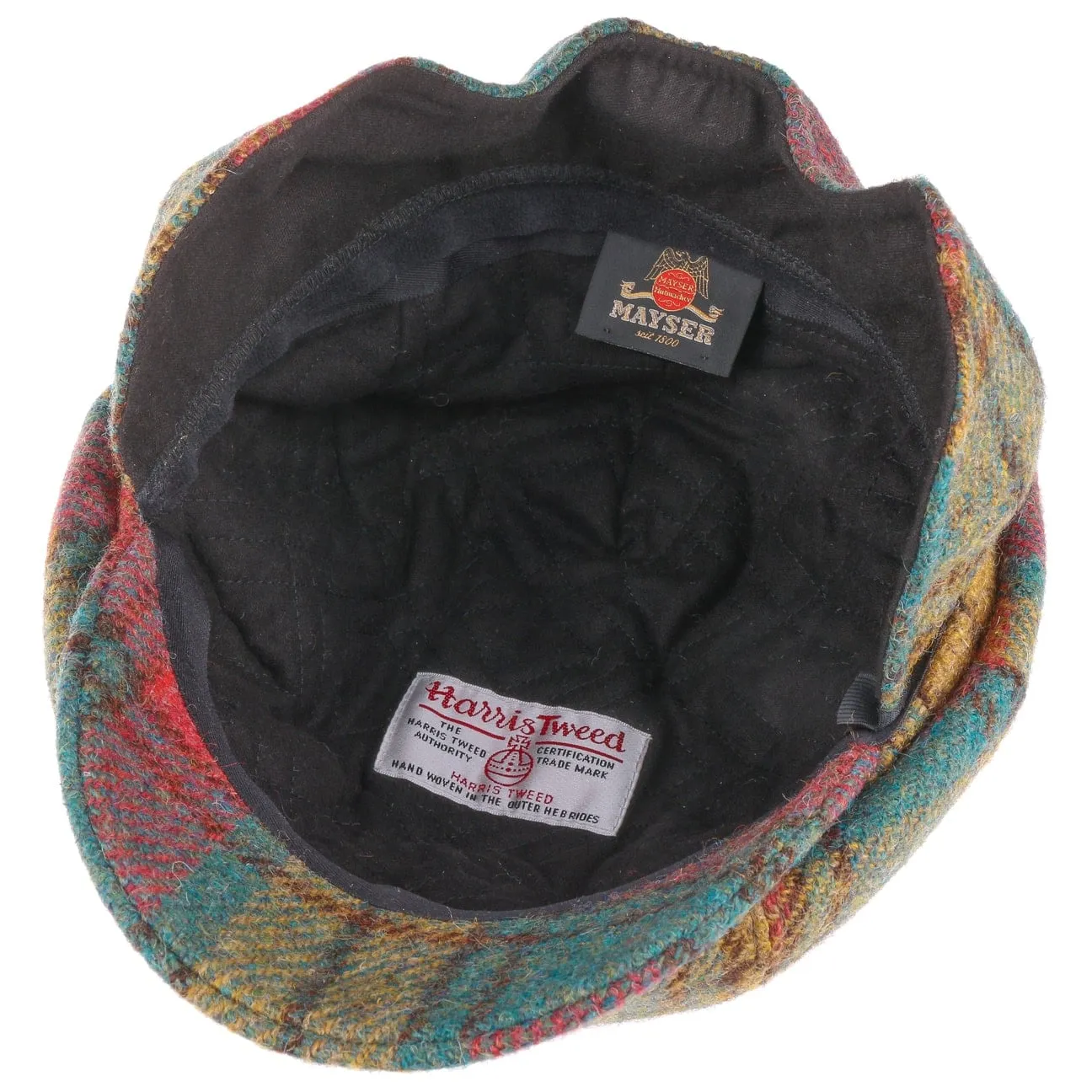 Seven Premium Harris Tweed Flat Cap by Mayser