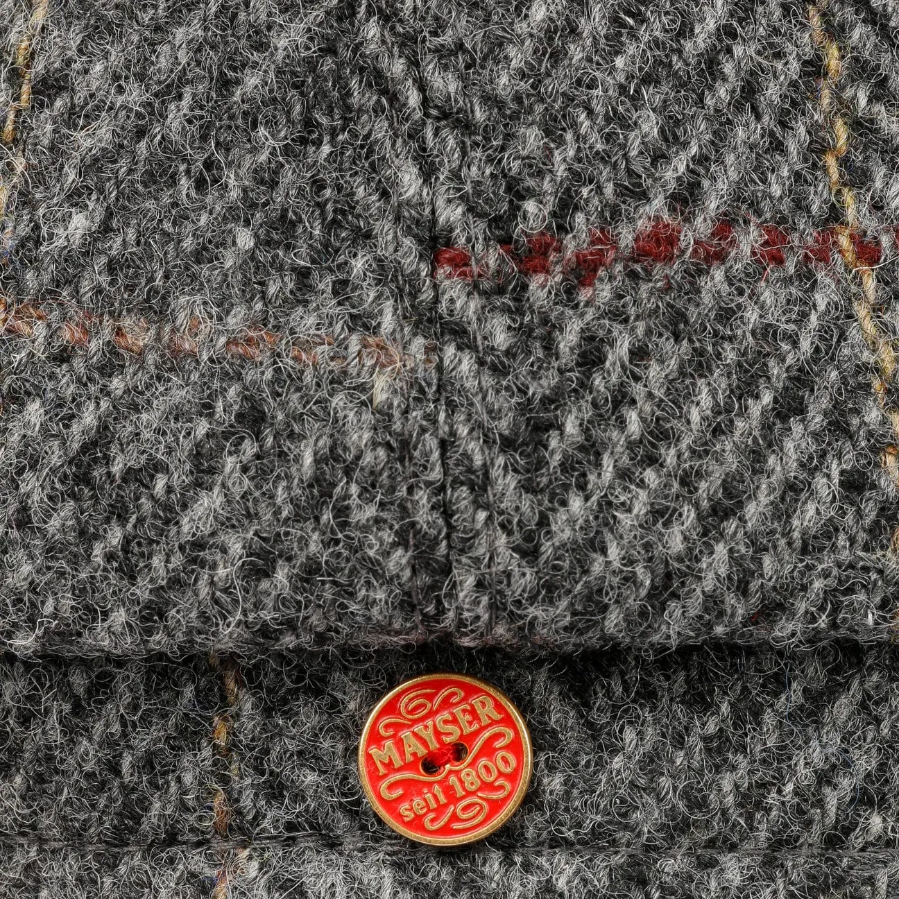 Seven Premium Harris Tweed Flat Cap by Mayser
