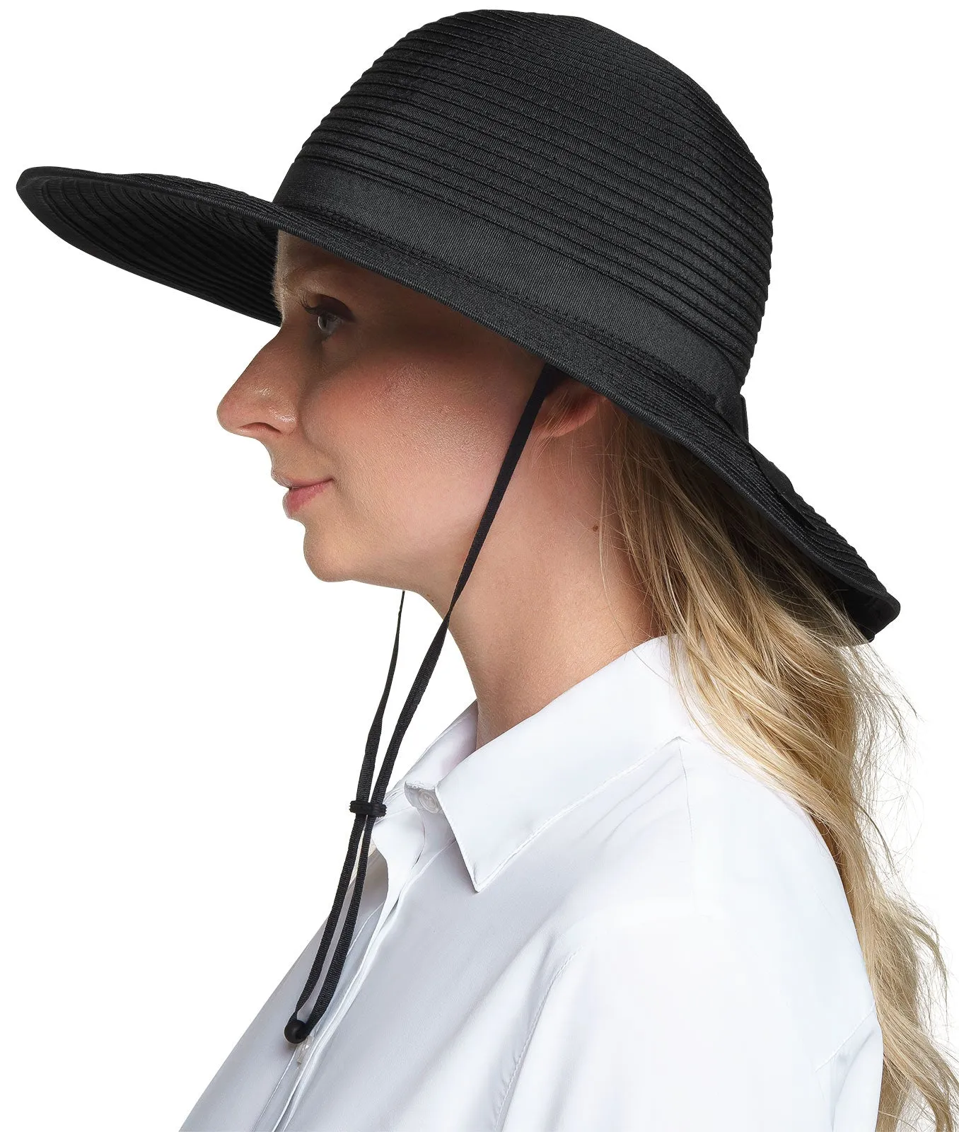 Shelly Shapeable Travel Sun Hat | Black