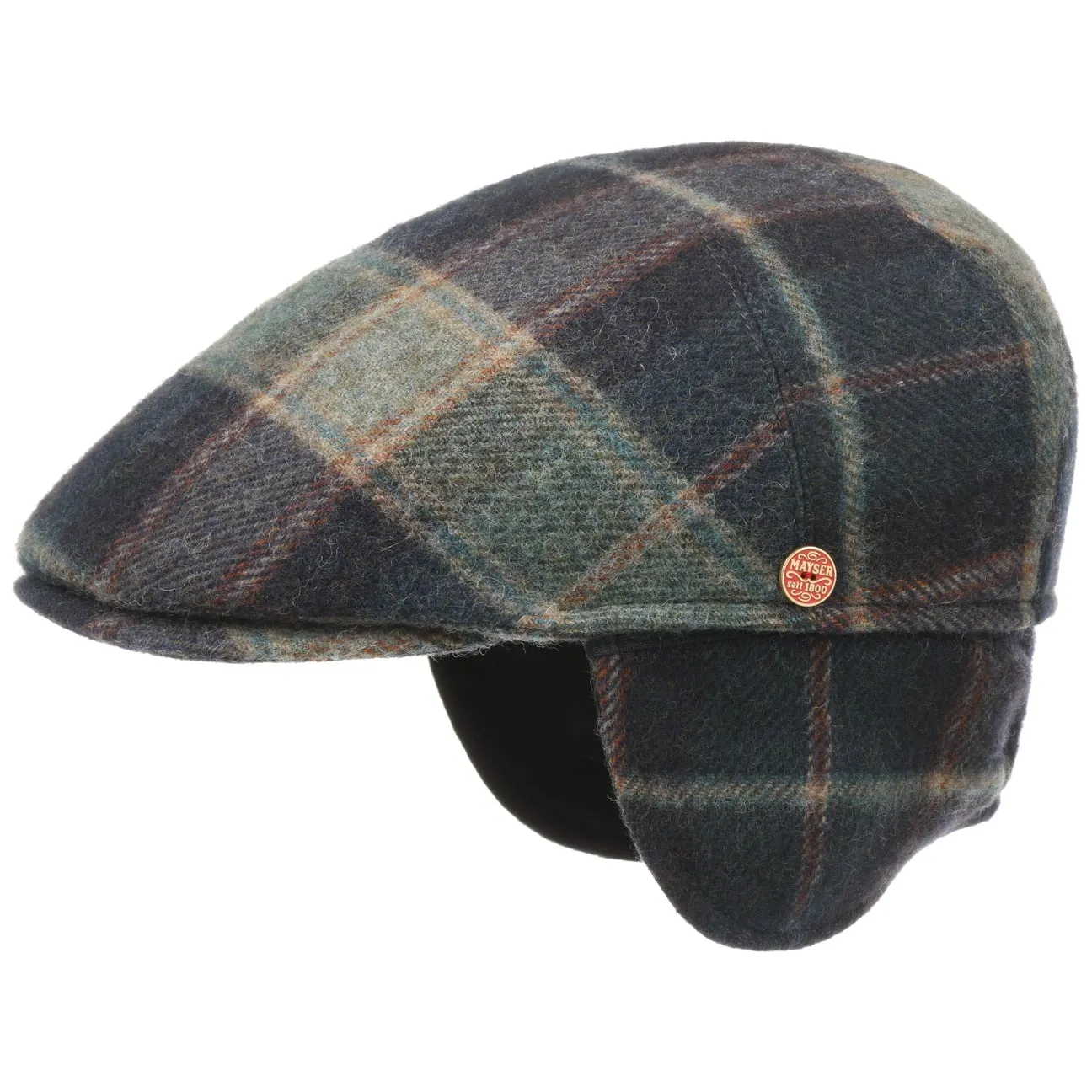 Sidney Plus British Lambswool Flat Cap by Mayser