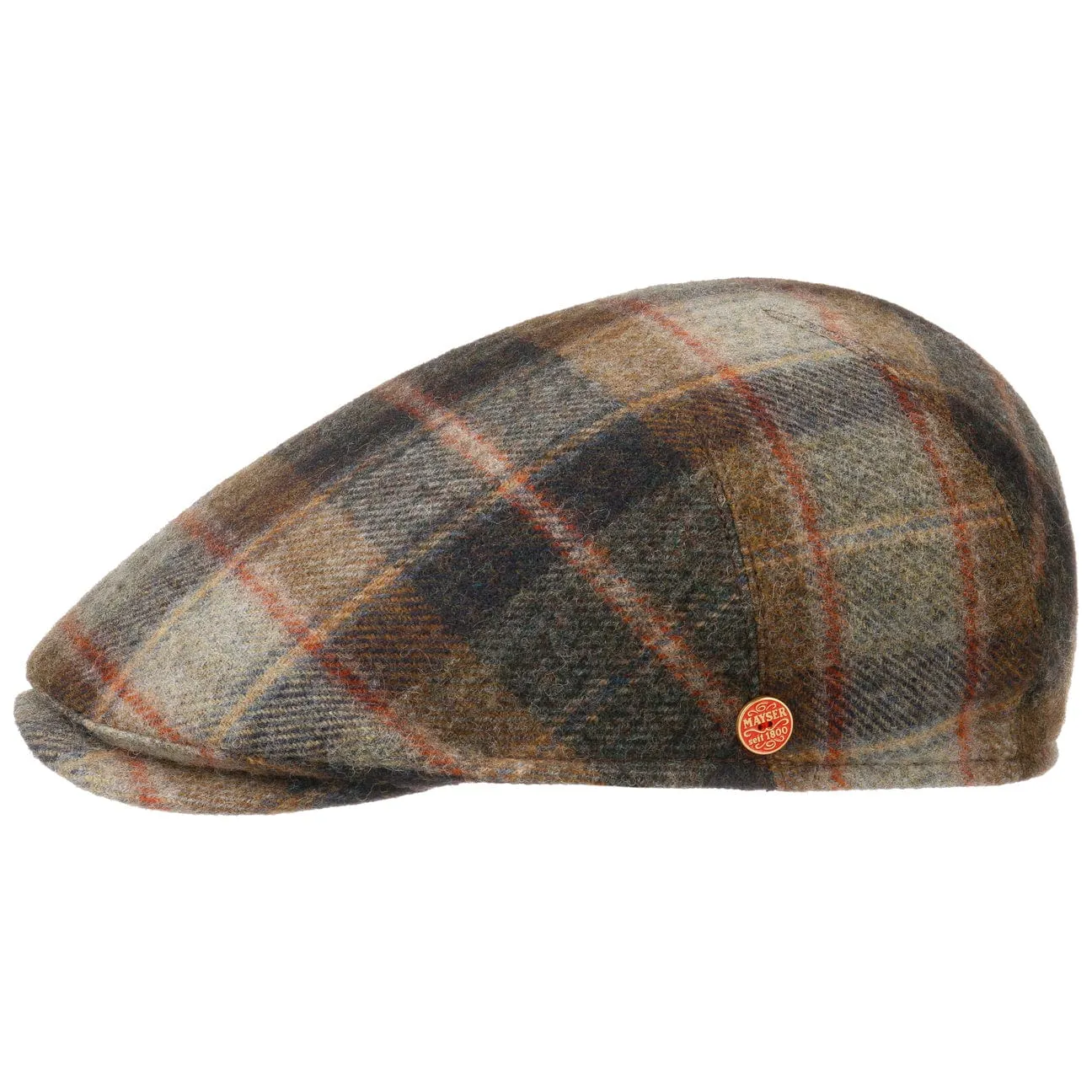 Sidney Plus British Lambswool Flat Cap by Mayser