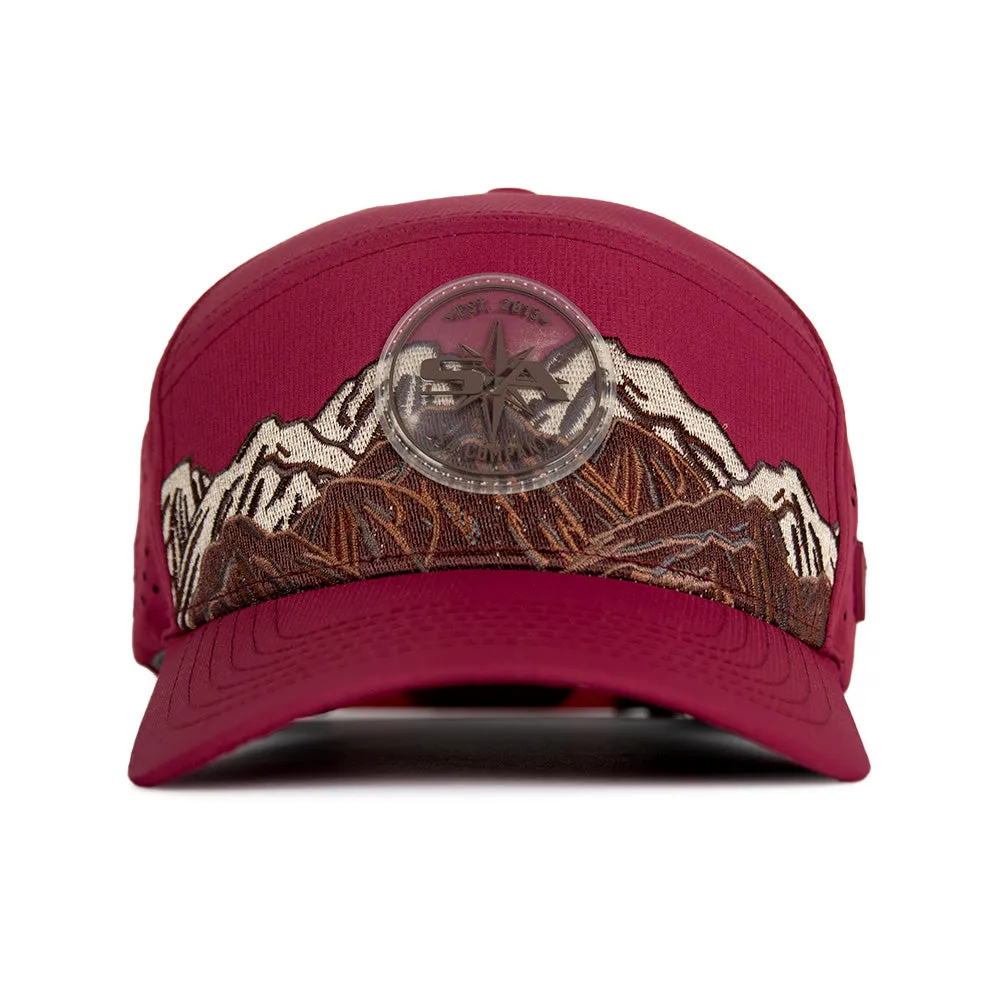 Special Edition Performance Snapback | Mountain Day | Maroon