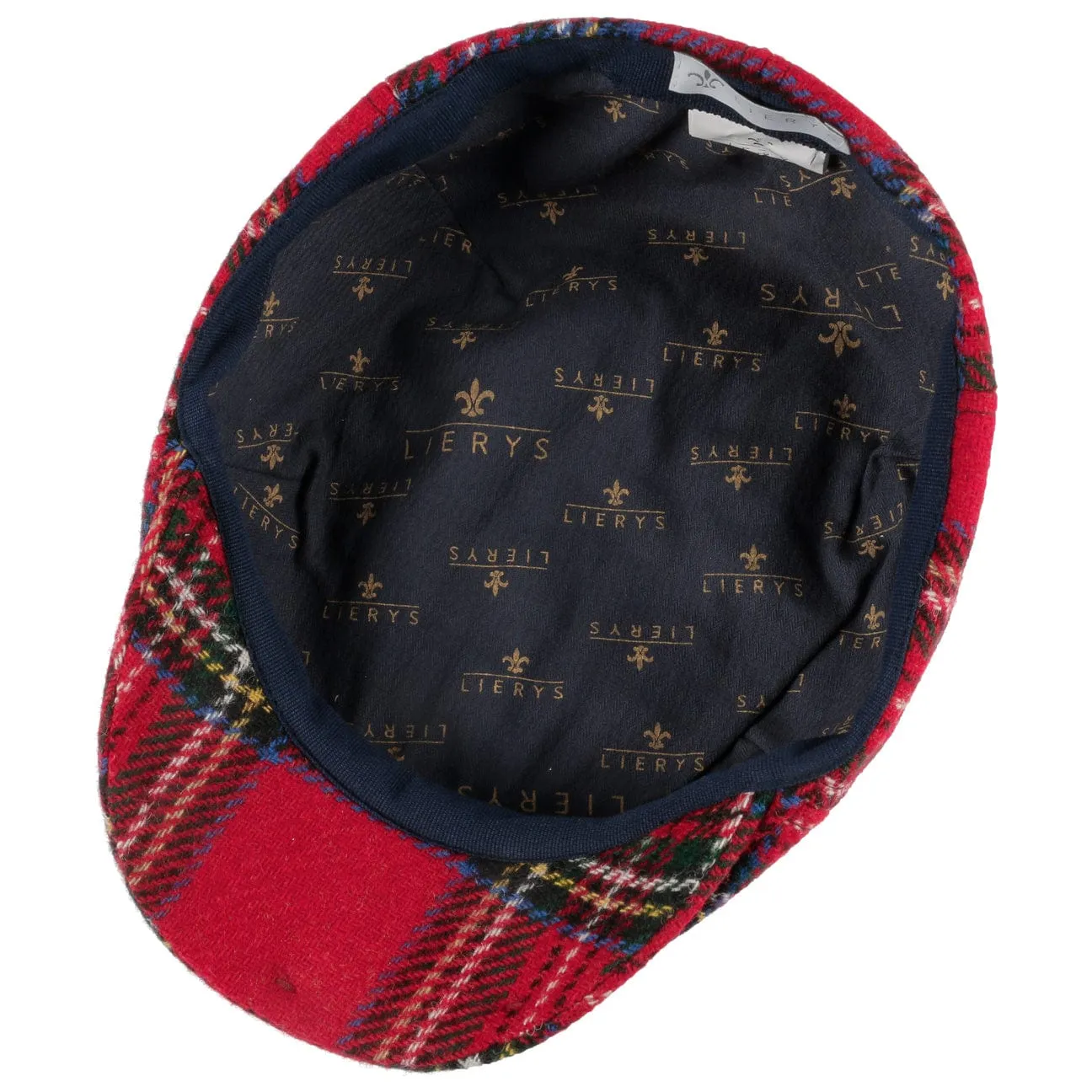 Stewart Wool Check Flat Cap by Lierys