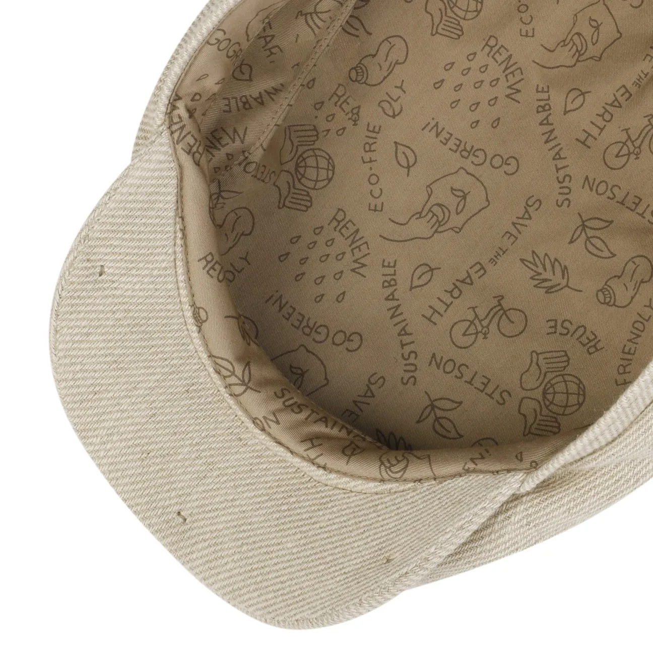 Sustainable Heavy Twill Flat Cap by Stetson