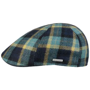 Texas Genola Wool Check Flat Cap by Stetson