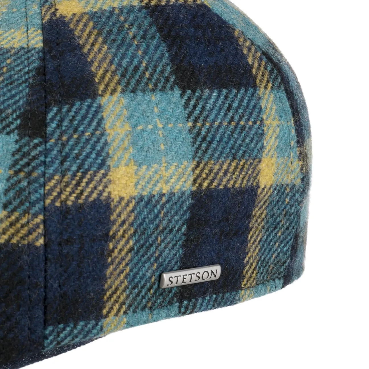 Texas Genola Wool Check Flat Cap by Stetson