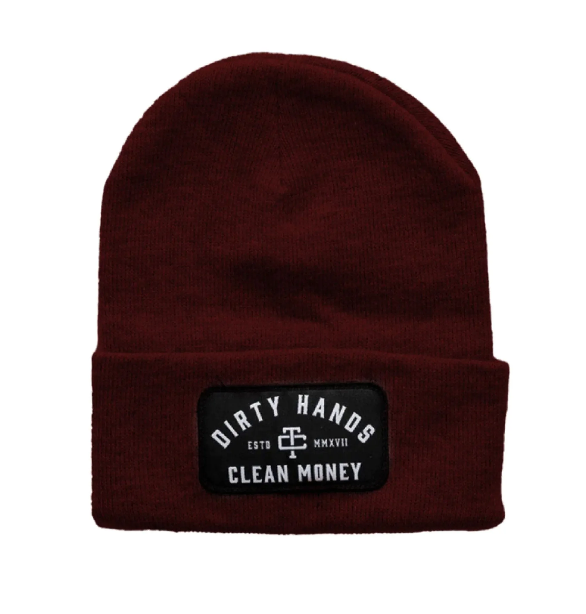 Troll Co. Premium "Dirty Hands Clean Money" Patch Knit Beanie
