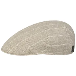 Twotone Pinstripe Flat Cap by Borsalino