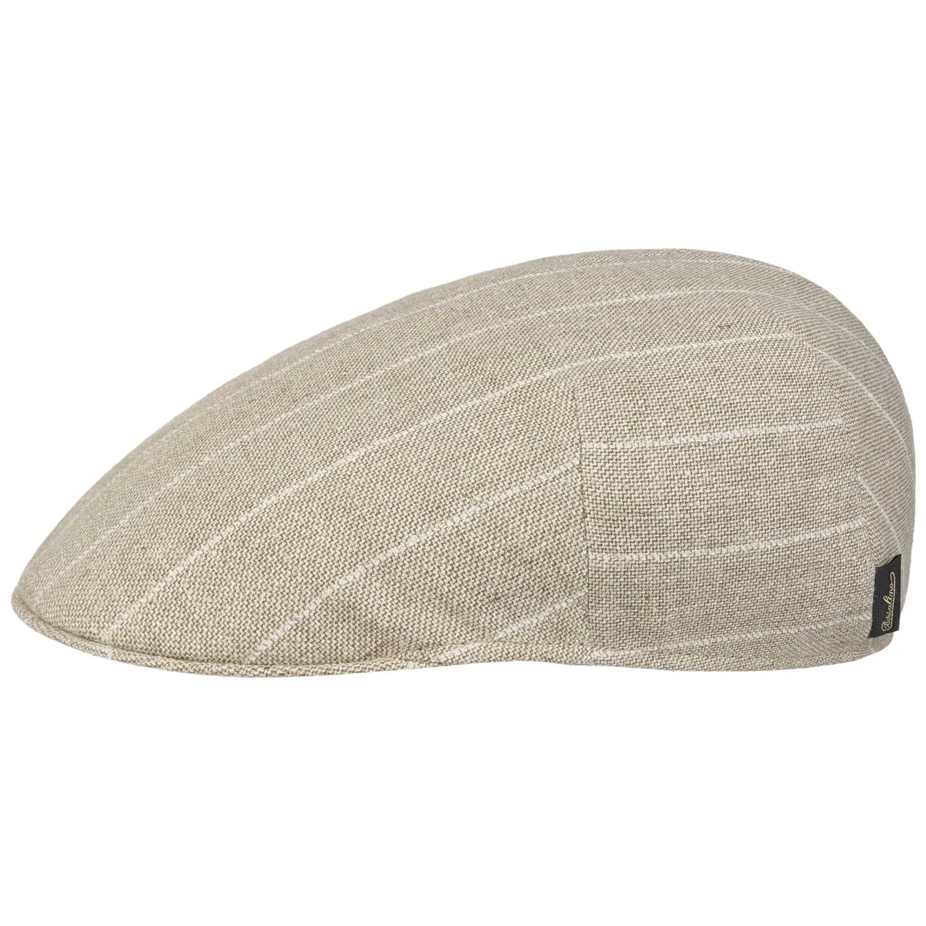 Twotone Pinstripe Flat Cap by Borsalino