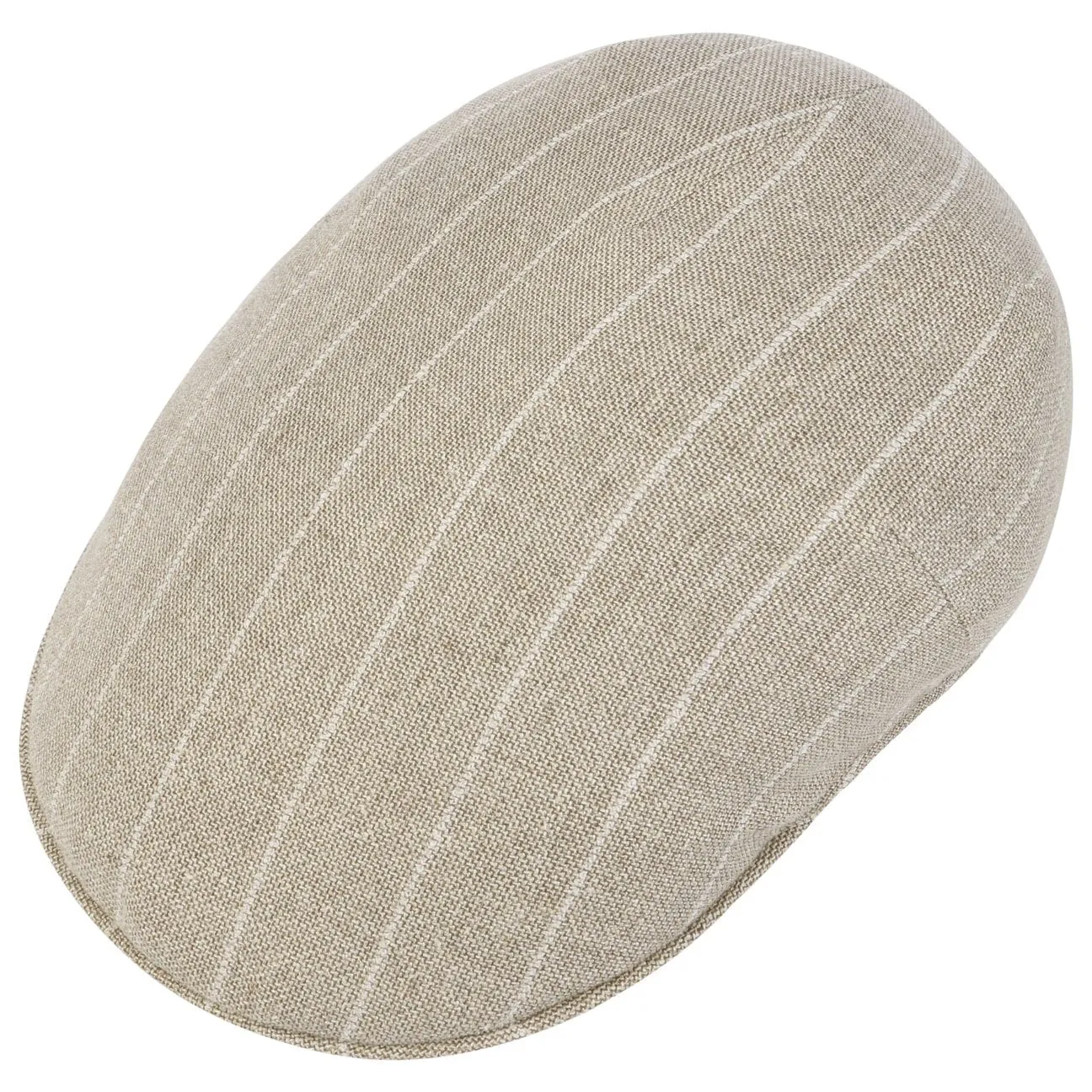 Twotone Pinstripe Flat Cap by Borsalino