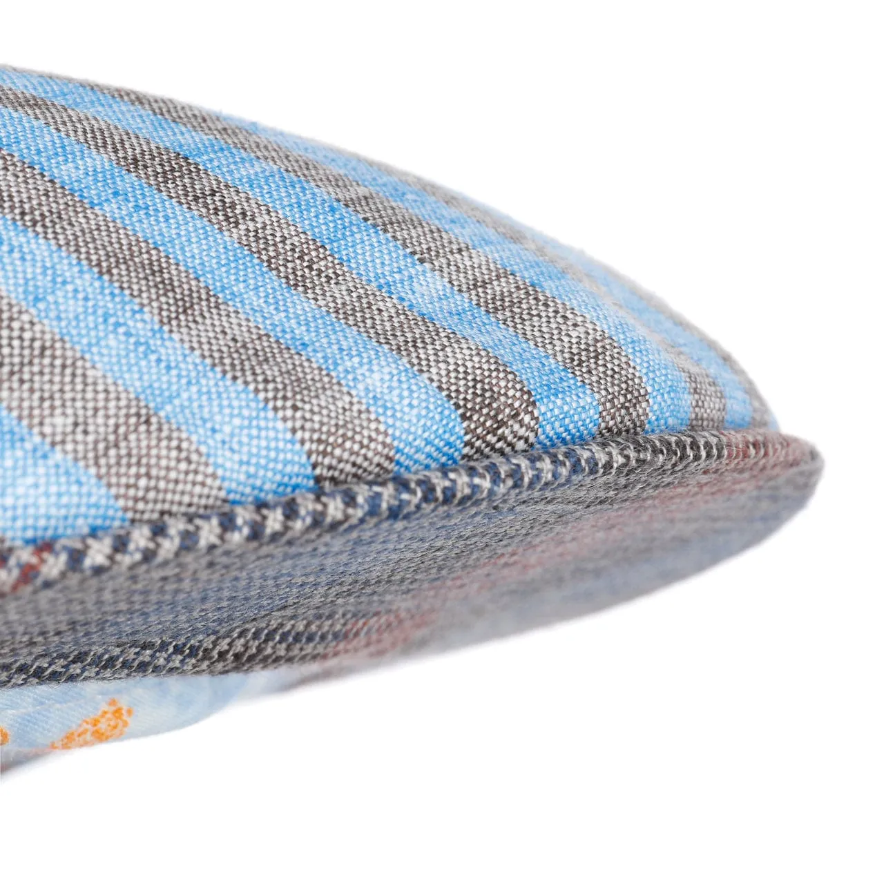 Twotone Stripes Flat Cap by Alfonso D'Este