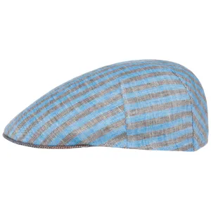 Twotone Stripes Flat Cap by Alfonso D'Este