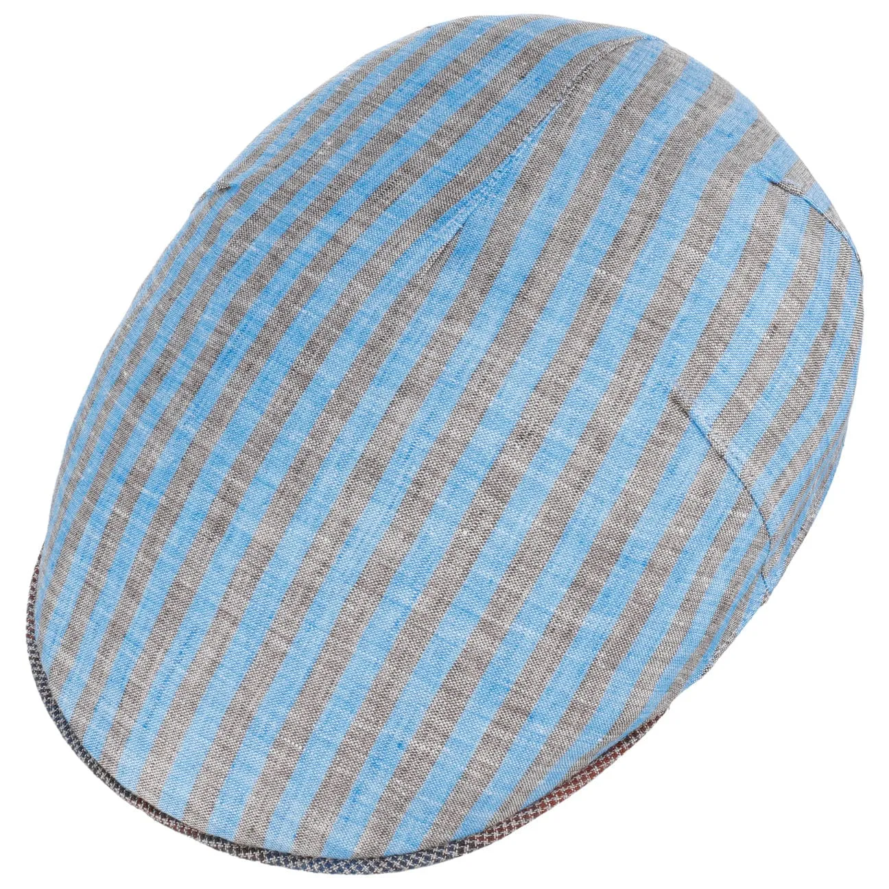 Twotone Stripes Flat Cap by Alfonso D'Este