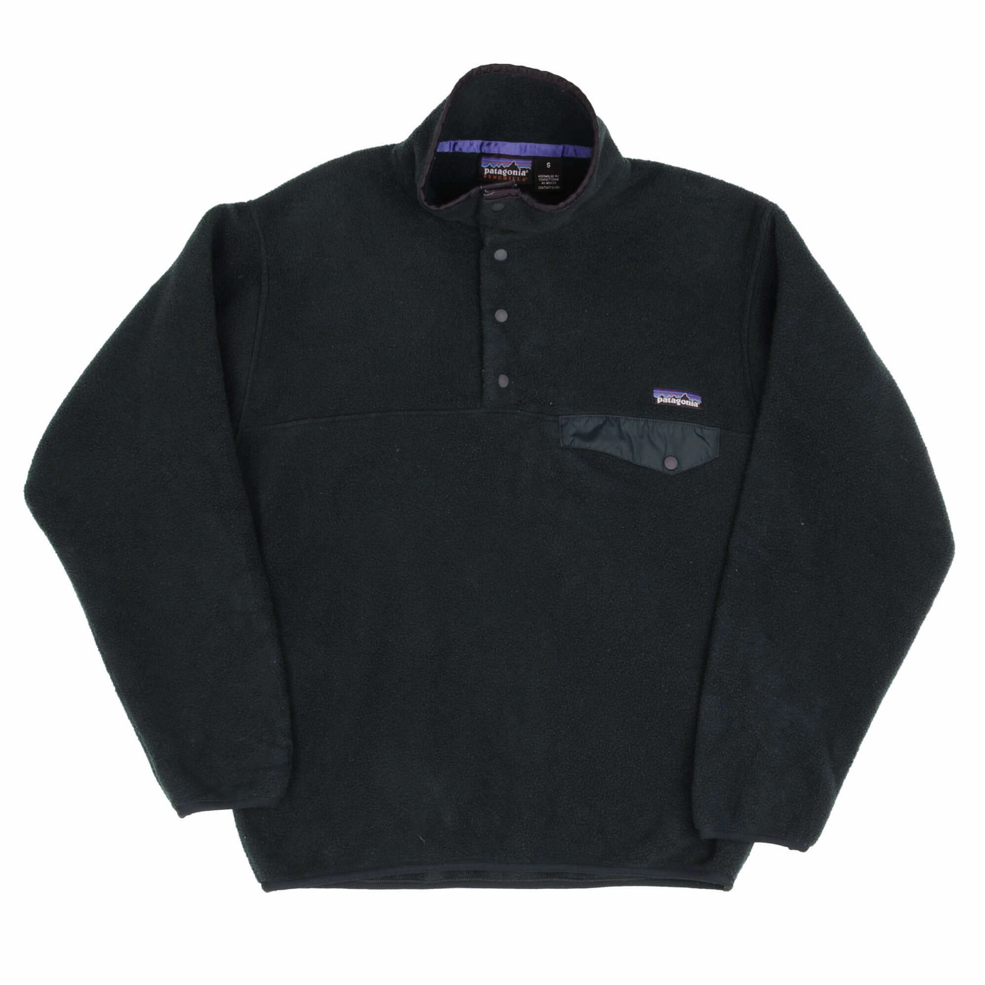 VINTAGE PATAGONIA 1990S SYNCHILLA SNAP T PINE GREEN FLEECE PULLOVER SIZE SMALL